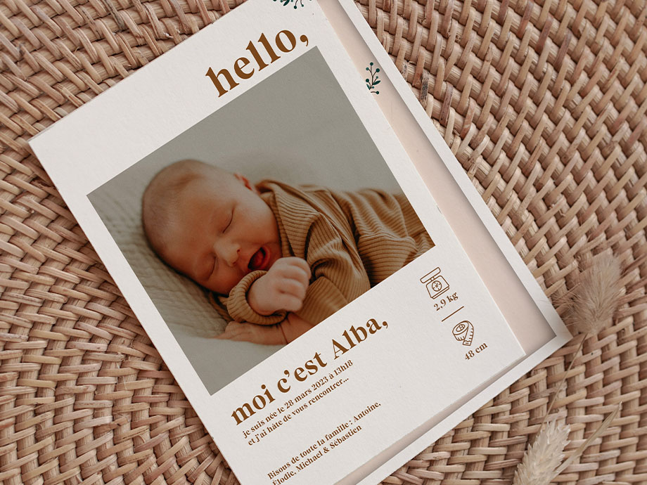 faire-part de naissance original