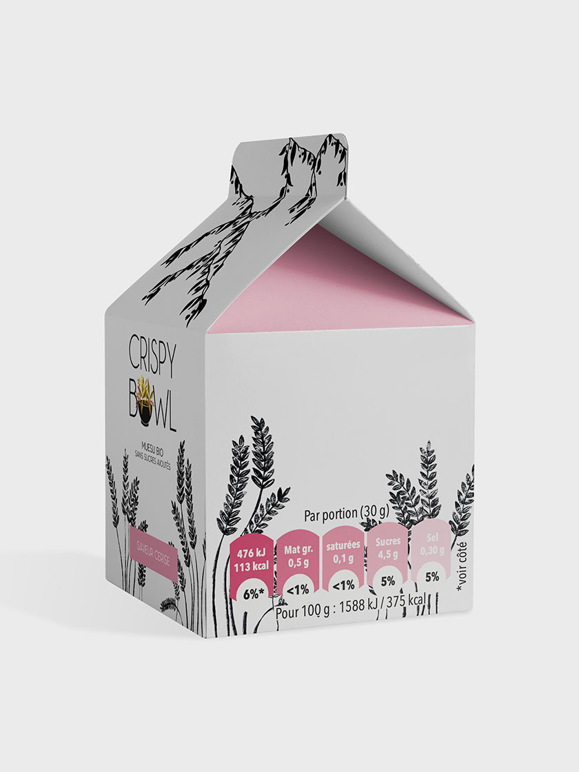 packaging pour une gamme de céréales