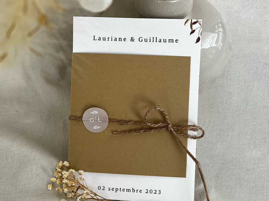 faire-part de mariage champêtre