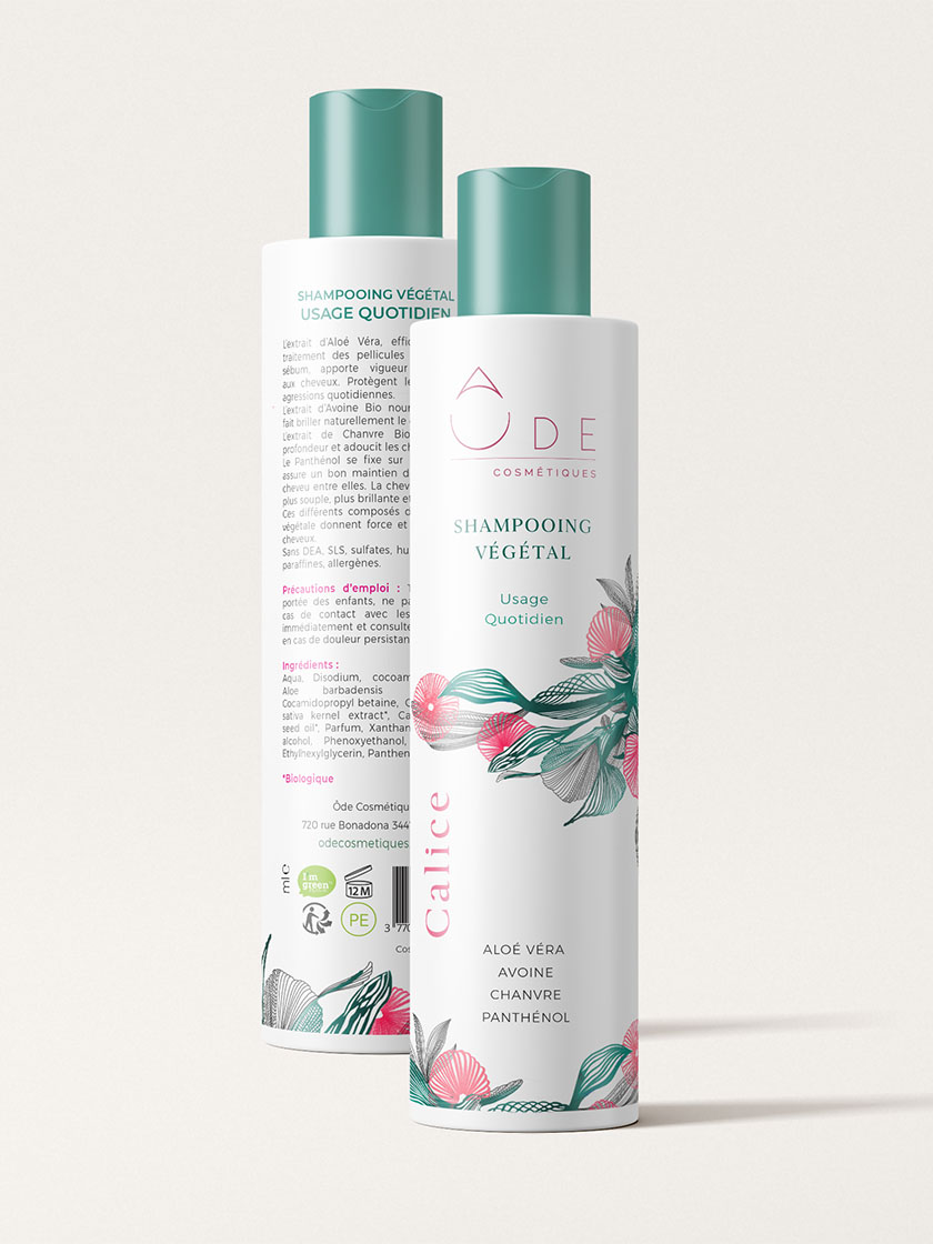 Packaging et identité visuelle d'une gamme de shampoing