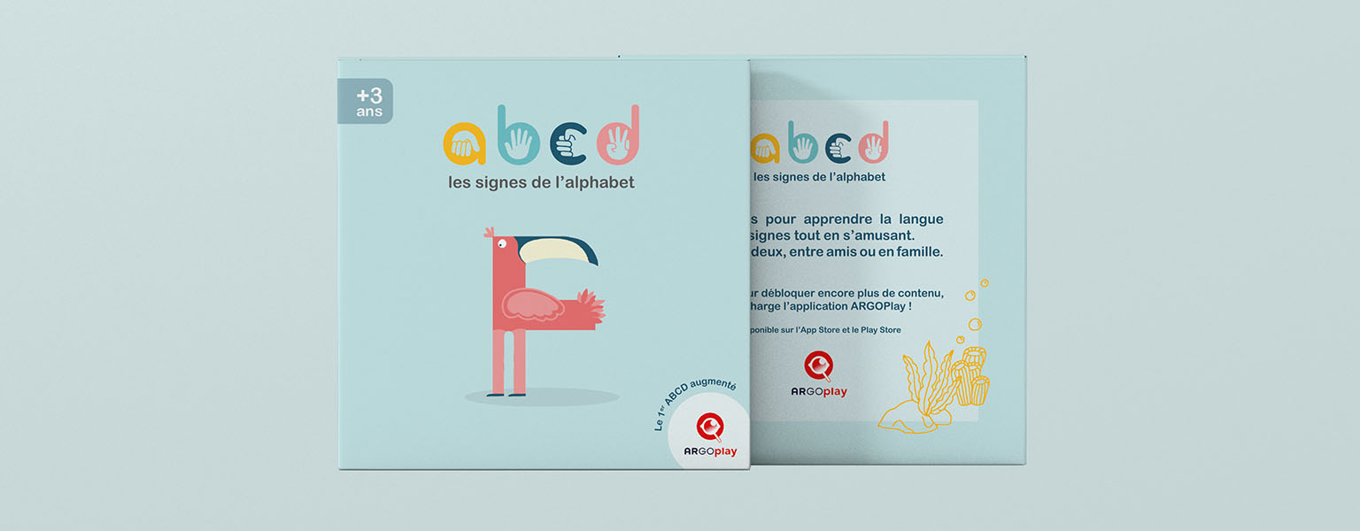 édition d'un jeu de société pour apprendre la langue des signe aux enfant, réalité augmentée