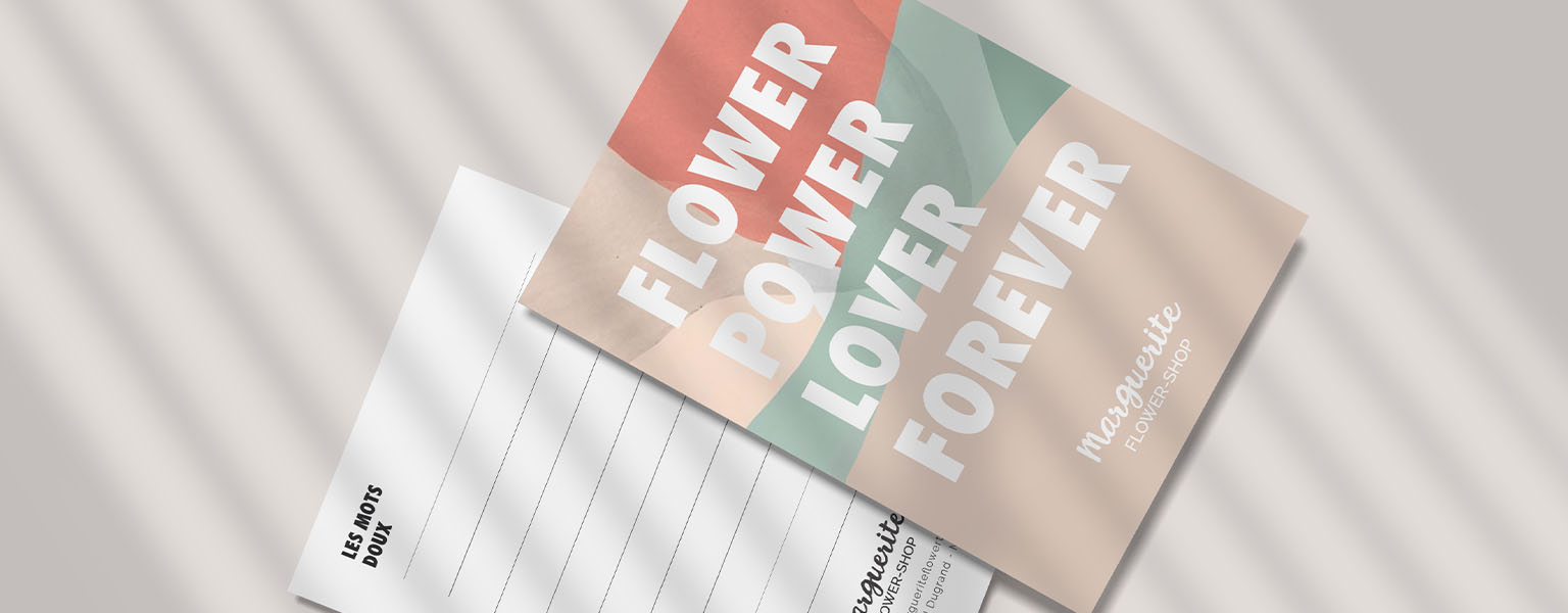 cartes postales pour une fleuriste